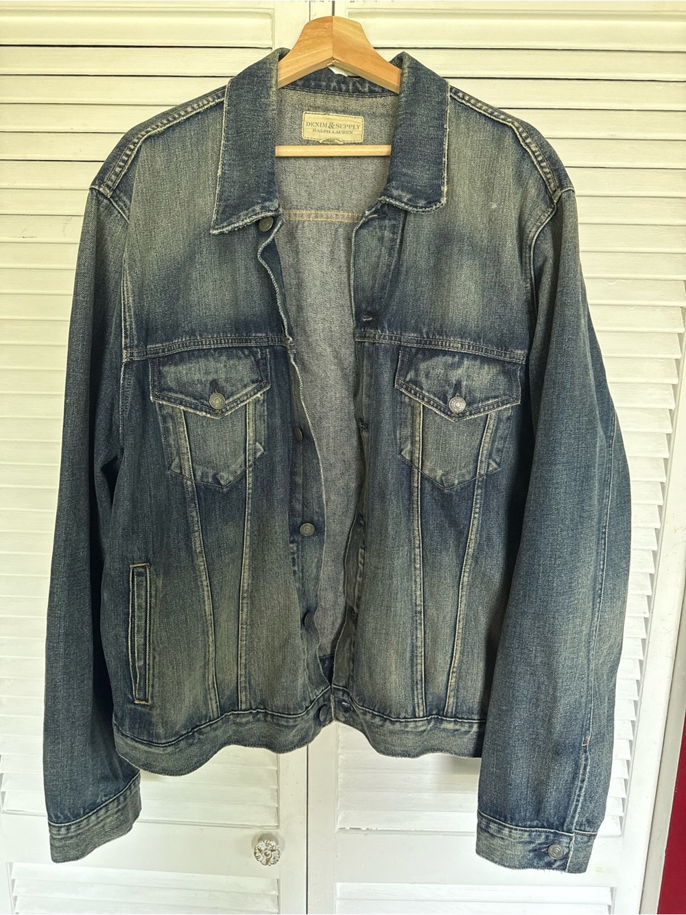 Rare discontinued Denim & Supply Ralph Lauren Faded Blue Denim Jacket